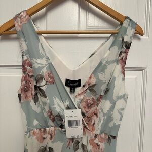 Connected Apparel Floral Dress - 
Pink,Blue and cream
